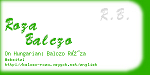 roza balczo business card